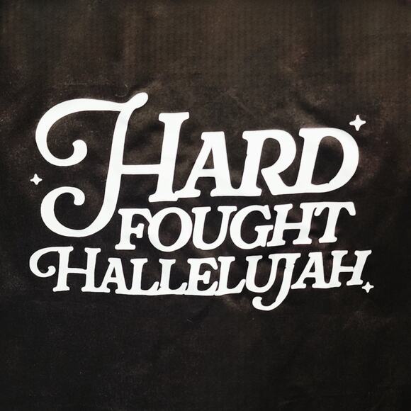 Hard Fought Hallelujah Wrangler Pearl Snap Western Custom Upcycled Shirt Men's M - Picture 2 of 4